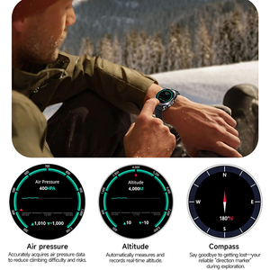 Amoled TS400 jam tangan pintar baru <span class=keywords><strong>2025</strong></span> dengan Kompas GPS, Altimeter, Barometer, tahan air 3ATM, Monitor kesehatan 530mAh, jam tangan pintar olahraga - Product Image 4