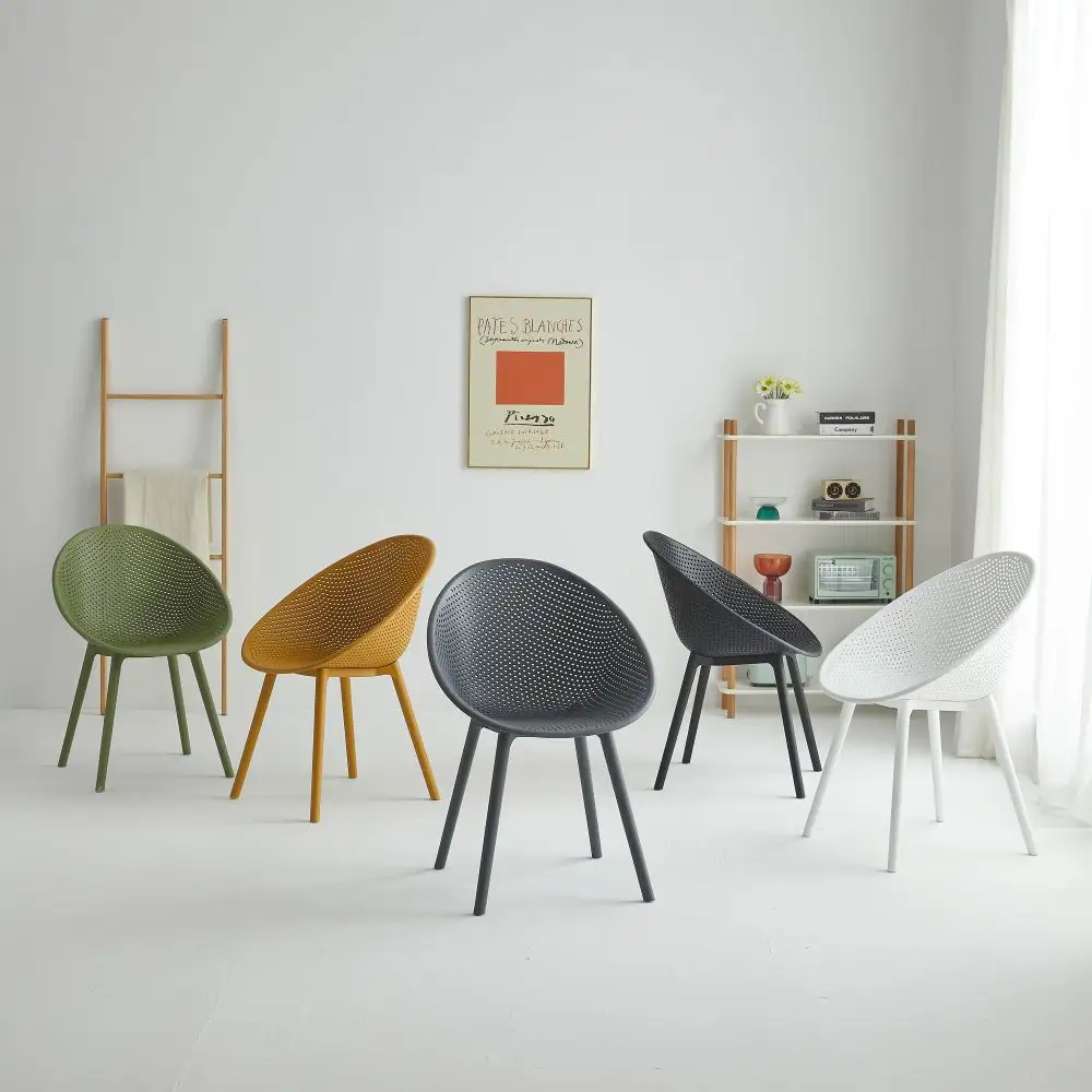 Sedia da pranzo moderna in plastica imitata a buon mercato in rattan sedie moderne soggiorno
