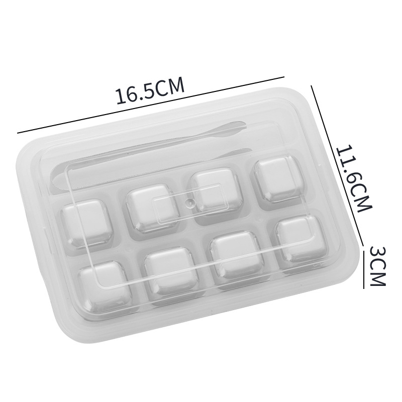 Eight Pcs No Logo with Ics Tong in Box