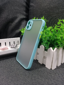 เคสโทรศัพท์มือถือ PC โปร่งแสงผิวด้านระดับพรีเมียม2022,เคสพร้อมปุ่มสีตัดกันสำหรับ Apple iPhone 11 Pro Max XS XR X 9 8 Plus 7 SE - Product Image 2