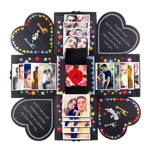 Sevgililer günü doğum günü sürpriz kurdelalı kutu papyon fotoğraf albümü patlayan kurdelalı kutu - Product Image 2