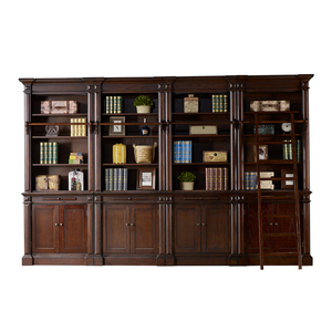 Hiện Đại Mỹ Gỗ Sồi Đỏ Nghiên Cứu Phòng Khách Đồ Nội Thất Set-Bao Gồm Kết Hợp Tủ Sách Tủ Sách Thang Bàn Ghế Cho Nhà Văn Phòng - Product Image 1