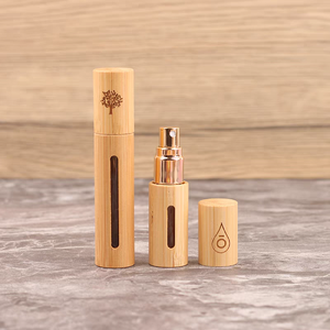 Customizable Bamboo Flat Sub-Bottle 5ml 10ml Hydrosol Screw Cap for <strong>DIY</strong> Essential Oil Samples <strong>Perfume</strong> Spray Bottle Carton - Product Image 2