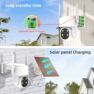 Solar Wireless CCTV <strong>Camera</strong> <strong>Security</strong> System Kit 2 Way Audio 4MP Battery Powered IP Solar <strong>Camera</strong> NVR Set - Product Image 3