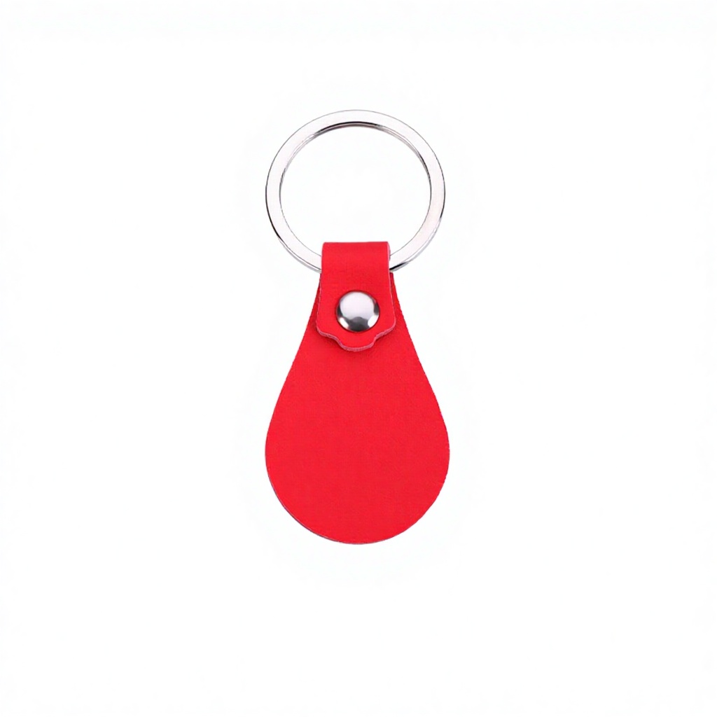 Llavero de cuero PU rojo