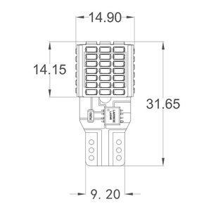 Canbus otomatik LED değiştirme ampuller W16W T15 araba dönüş sinyalleri yedekleme Amber kırmızı 3014 65SMD LED ampuller - Product Image 6