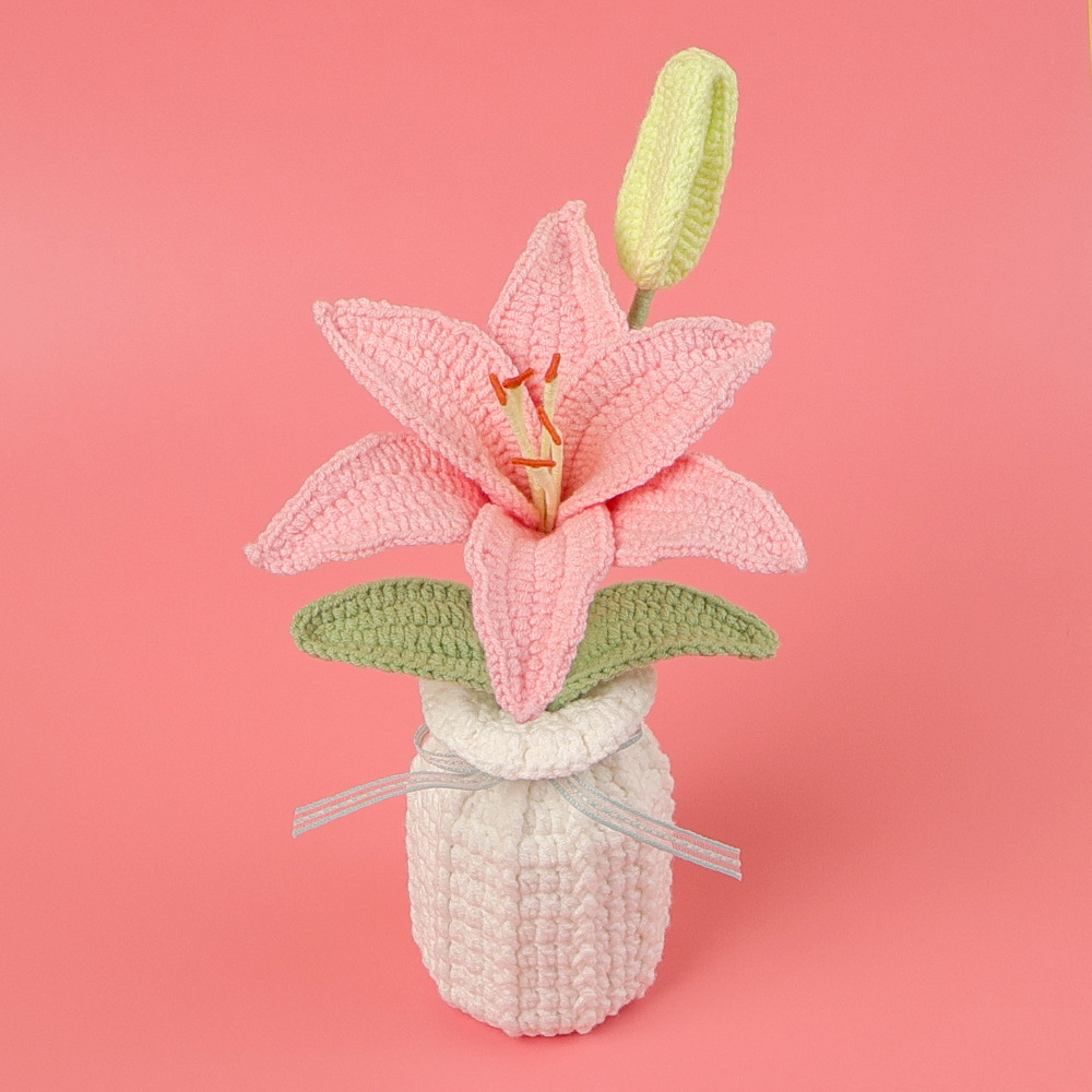 snowfei pink lily-white large vase