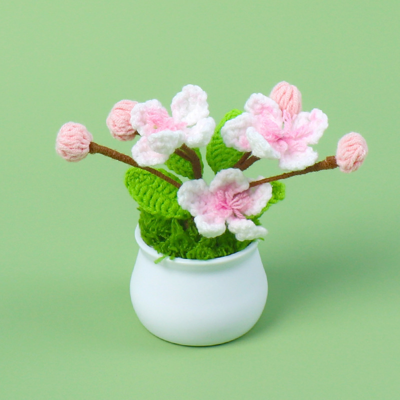 (Style X) Plante en pot fleur de pêcher