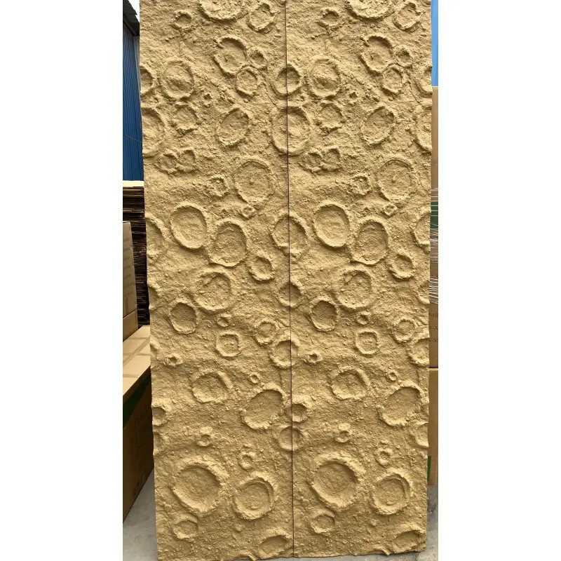 ألواح حائط من البولي يوريثين الاصطناعي لوحات حجرية صناعية من حجر القمر لتزيين الحوائط الخارجية