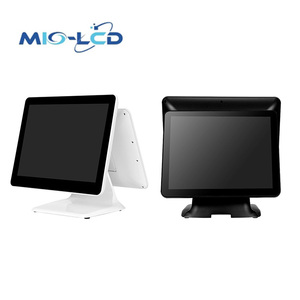 Двойной сенсорный экран POS-машина 15 дюймов windows Pos терминал Ресторан розничная продажа 4 + 64 ГБ все-в-одном POS терминал кассовый аппарат - Product Image 1