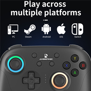 ANBERNIC RG P01 Controller Kabel gebundenes 2.4G Wireless Gamepad mit RGB Joystick BT Lighting Effect Game Controller für PC Android IOS - Product Image 3