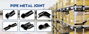 Junta de metal para sistema de estantes de tubos de rack de fluxo, conector de barra de fio resistente ao desgaste e não poluente