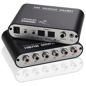 新型数字同轴RCA高清音频Rush 5.1解码器AC3环绕声转换器 - Product Image 1