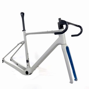 Grey Matte with FK059 Fork Flat Mount Max Tire 54C Di2 Hidden Cable Carbon Bike <strong>Frame</strong> Cyclocross Frameset Gravel - Product Image 2