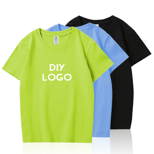 Özel Logo baskılı ve nakış çocuklar T-shirt spor kız T shirt erkek kız tişörtleri