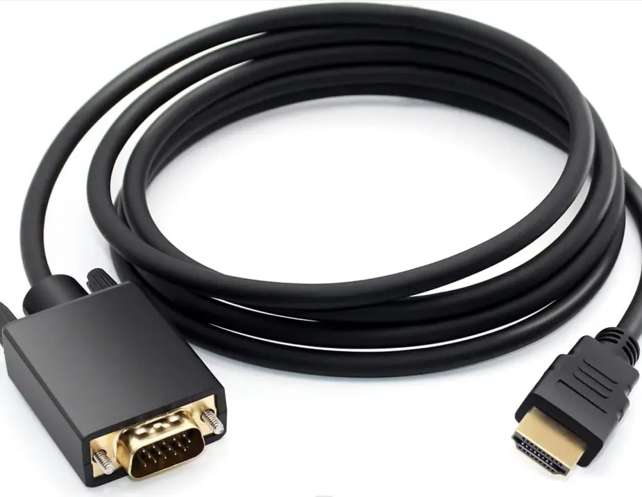 HDMI VGA kablosu, 1080P HDMI erkek VGA erkek M/M Video dönüştürücü kablosu VGA adaptörü destek dönüştürme sinyali