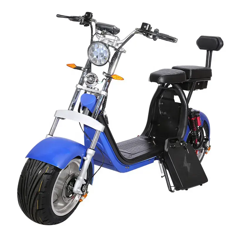 150cc Elektrische Scooters Eec Coc Overzeese Magazijn Dikke Band Elektrische Motorfiets 2000W Citycoco Stalen Frame Elektrische Scooters