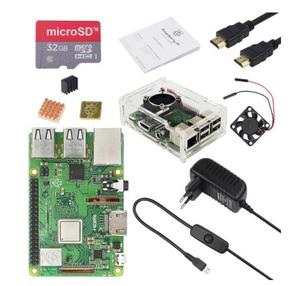 Kit de Raspberry Pi 3 Modelo B Plus, adaptador de corriente 3A, carcasa acrílica, refrigeración, Cable para Raspberry Pi 3 B + - Product Image 1