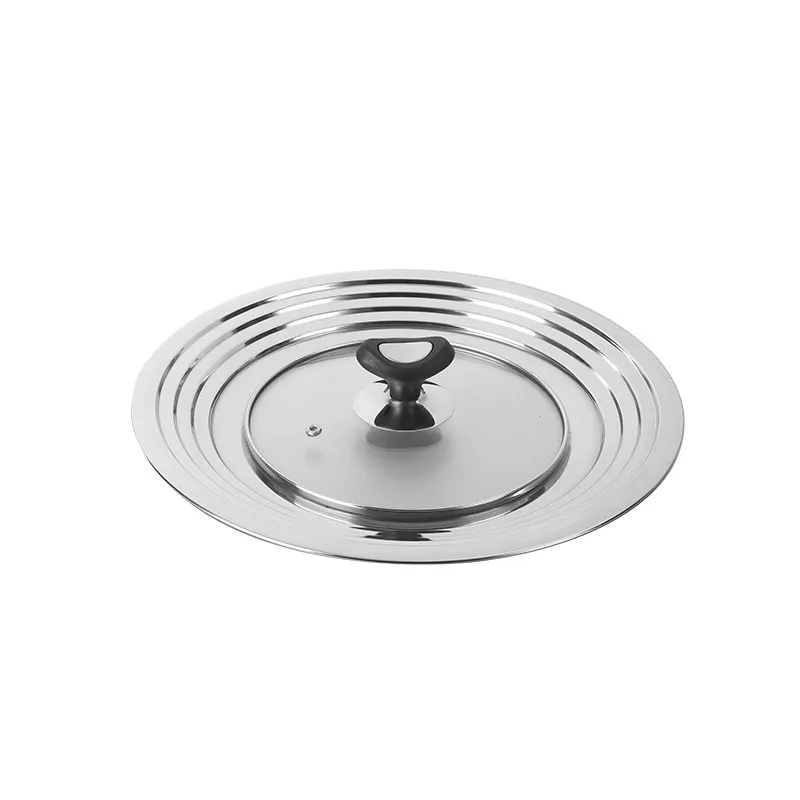 Recién llegado, cocina para 24-30cm, tapa de olla templada universal de acero inoxidable de vidrio, tapa de sartén, tapa de sartén de hierro fundido