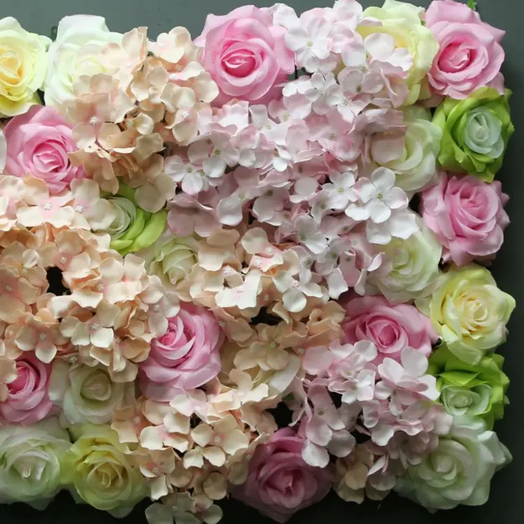 Nova bela decoração de parede flores artificiais flores de plástico flores falsificadas casamento arco decorativo levantou-se flores