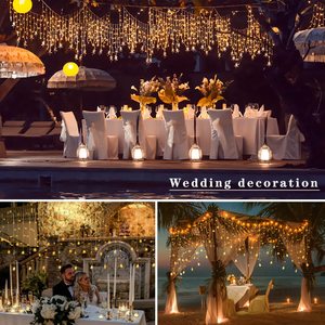 33Ft 400 <strong>Led</strong> 8 Modes Waterproof Icicle <strong>String</strong> <strong>Light</strong> Outdoor Connectable Curtain Fairy <strong>String</strong> <strong>Lights</strong> with <strong>Timer</strong> - Product Image 6