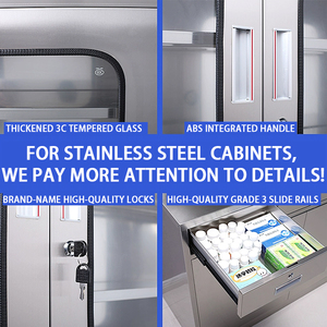 304 thép không gỉ tủ thuốc thép lưu trữ Locker cho phương tây thiết bị y tế kim loại Tủ hồ sơ - Product Image 6