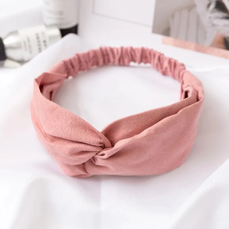 Giá rẻ mềm phụ nữ tóc ban nhạc cô gái hoa phong cách hàng ngày headbands thời trang Turban trang điểm hairband rửa tóc Tie phụ kiện