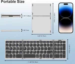 Trading CE ricaricabile pieghevole senza fili mini tastiera portatile pieghevole tastiera bluetooth per tablet android - Product Image 5