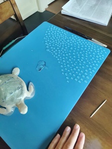 易于清洁的大型硅胶制作活动桌垫，用于粘土绘制，桌子整洁保护垫 - Product Image 5