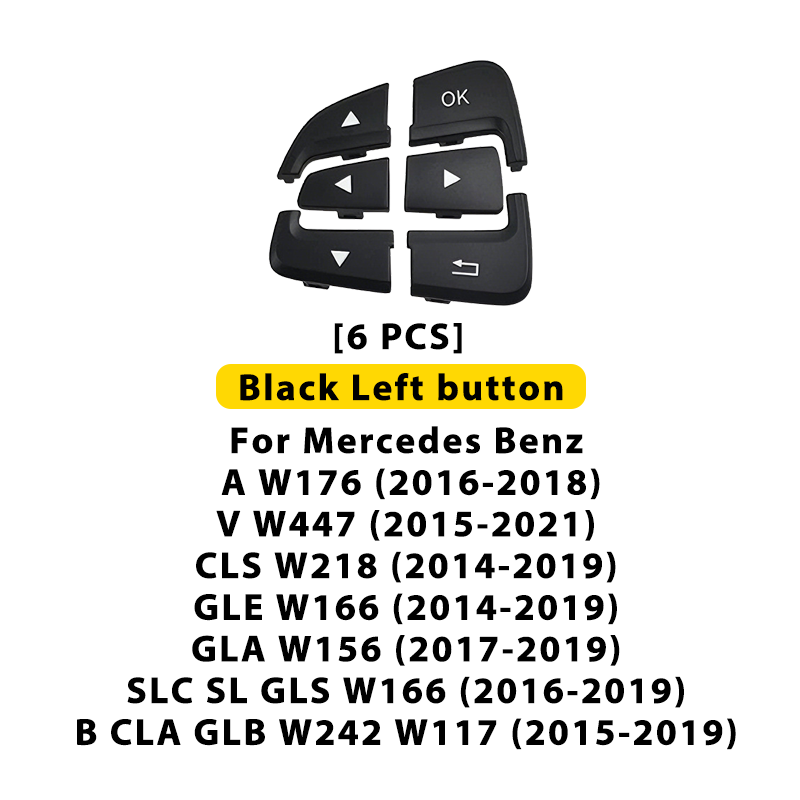 6 PCS Black Left