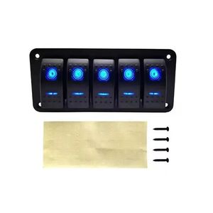 Araba RV yat deniz için modifiye 12-24V5 otomatik anahtarları 5-Position tekne anahtarı kombinasyonu paneli kolay anahtarı kontrolü - Product Image 5