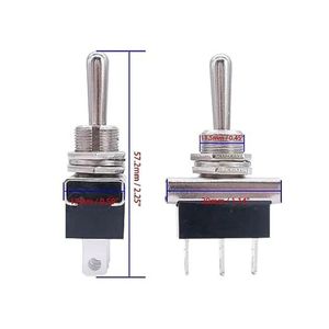 3Pin 3 pozisyon geçiş anahtarı 12 VDC 25 a ON/Off/ON Rocker anahtarı su geçirmez kap anahtarları parçaları anlık güç düğmesi anahtarı - Product Image 6