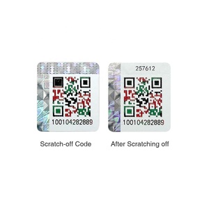 Изготовленный на заказ цветной узор продукции пустота этикетка QR код наклейка печать пустота гарантийная этикетка наклейка - Product Image 5