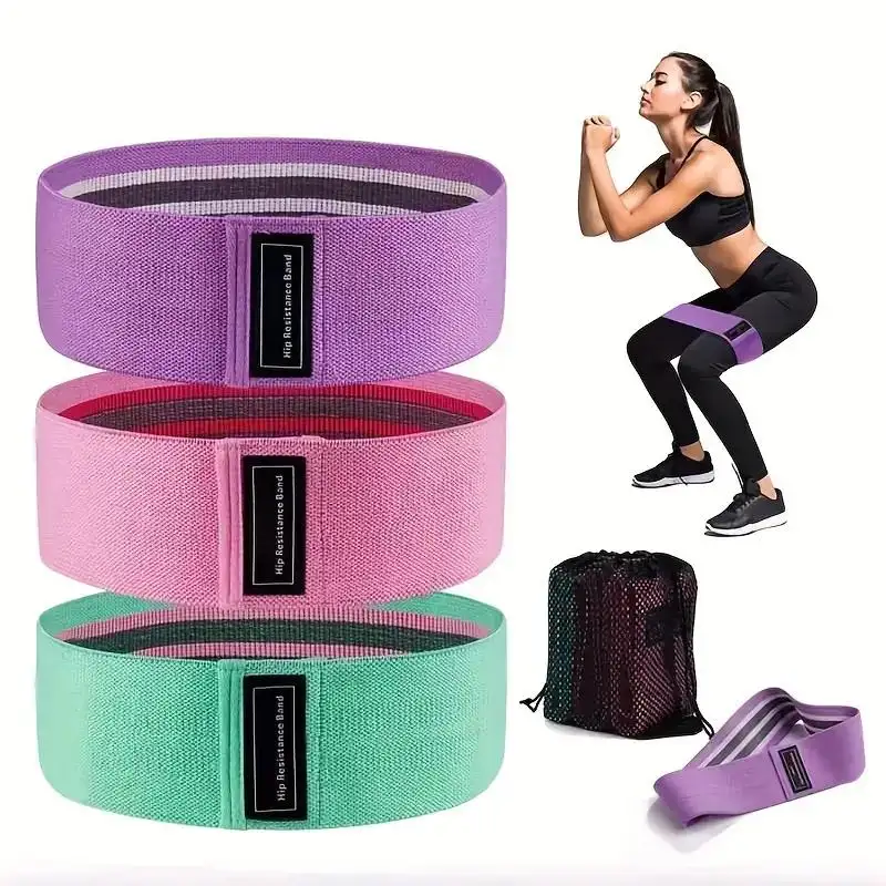 Fitness bandas elásticas ejercicio entrenamiento tensión cinturón de tela para estiramiento corporal Yoga Pilates equipo de entrenamiento de piernas