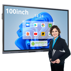 4K Android/window OPS 100 pollici interattivo Smart board Multi Touch ghiaione interattivo Whiteboard Computer per l'istruzione - Product Image 1