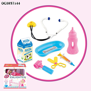 12 Inches Black Silicone Doll Boy <strong>Cradles</strong> with Doctors Accessories with Music - Product Image 4