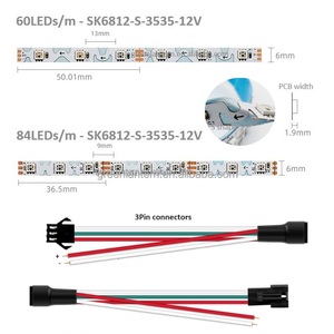 6mm S Type SK6812 12V SMD3535 RGB Full Color Addressable Flexible Digital LED Strip Light 60/84LEDs for DIY Light Box Neon Signs - Product Image 1
