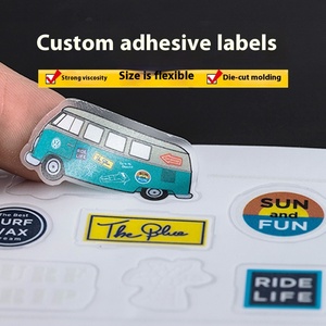 Pegatinas con logotipo de dibujos animados de diseño gratuito, código QR de PVC personalizado, autoadhesivo transparente, estampado en caliente, pegatinas de marca registrada coloridas - Product Image 5