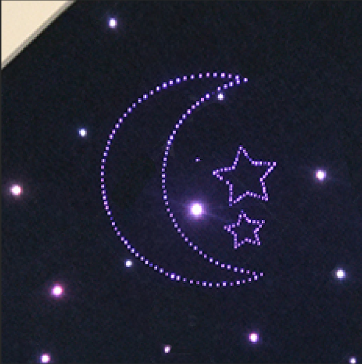 Motif (Petite Lune 60cm*60cm) (Blanc Uni)