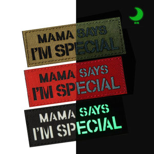 Embroidered Armband Reflective Glow-in-the-dark Backpack Patch <strong>Hook</strong> <strong>and</strong> <strong>Loop</strong> Fastener - Product Image 1