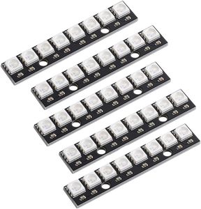 8*1Bit 8 WS2812 5050 RGB Voll-LED-Lampen modul 5V WS2812B Regenbogen-LED Präzise für Raspberry Pi ESP32 8-Kanal-Leuchten