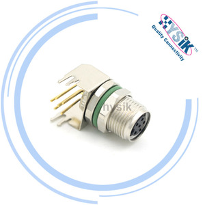 Right Angle M8 <strong>PCB</strong> Mount Connector 3 Pin Male <strong>Socket</strong> a Coding Connector Assembly for 24V <strong>DC</strong> Sensor and PNP/NPN Output - Product Image 6