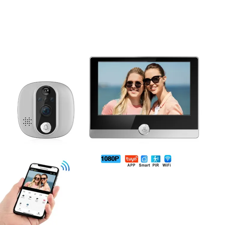 Wifi Door Viewer kỹ thuật số tuya 4.3 inch màn hình hiển thị lổ nhìn trộm kỹ thuật số Door Viewer