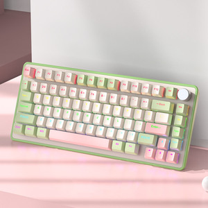 Hardware de computadora y teclado de software Teclado de juego de luz deslumbrante Diseño ruso mecánico 83 teclas - Product Image 2