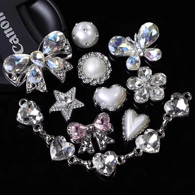 rhinestone bow-10 shoe buckles