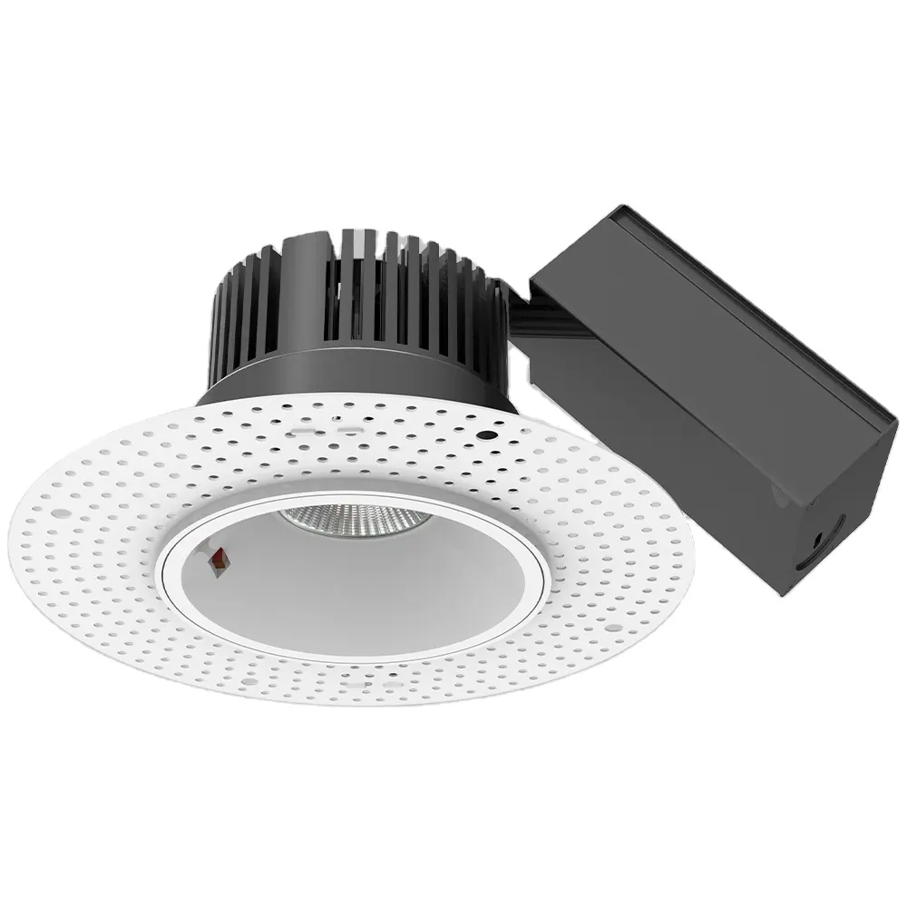 Plafonnier LED blanc haute Performance, 4 pouces, 20W, sans bordure, encastrable, pour les projets d'éclairage