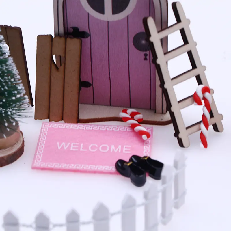 Terbaru Peri Merah Muda Natal Rumah Boneka Peri BJD Miniatur Adegan Natal Kerajinan Rumah Boneka Miniatur