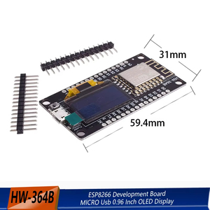 Entwicklungs platine NodeMCU ESP8266 mit 0,96 Zoll OLED-Anzeige CH340G ESP-12E WiFi-Modul TYPE-C USB - Product Image 5