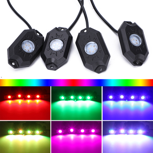 4/<strong>6</strong>/8 Pods Multicolor Off Road Rgb <strong>Led</strong> Rock Light <strong>Kit</strong> With App Controller,Timing Function,Music Mode for Pick up Atv Utv - Product Image 2