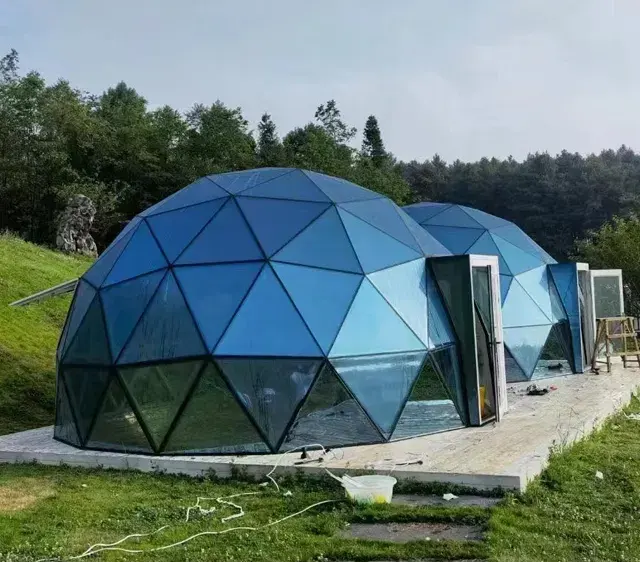 Открытый стеклянный купольный домик сад иглу палатка геодезический купол палатка глэмпинг купольная палатка